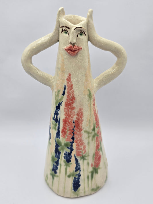 Wide Folk lady Lupin Decorations