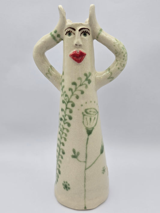 Green & White Folk Lady Tulip